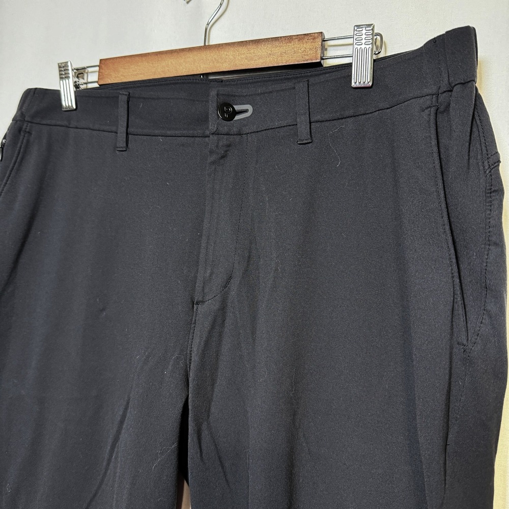 Public Rec Gamechanger 5 Pocket Pants Mens Black Elastic Side Raised Logo 36x30